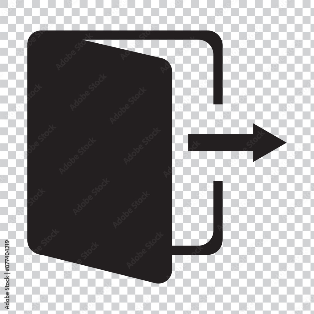 Poster logout icon.vector logout icon template black color editable. log out icon symbol flat vector illust