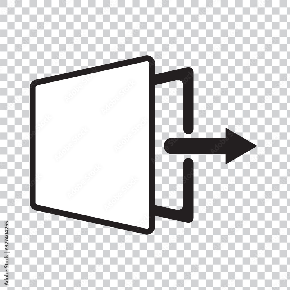 Poster logout icon.vector logout icon template black color editable. log out icon symbol flat vector illust