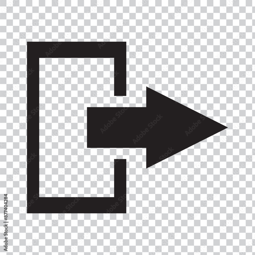 Poster logout icon.vector logout icon template black color editable. log out icon symbol flat vector illust