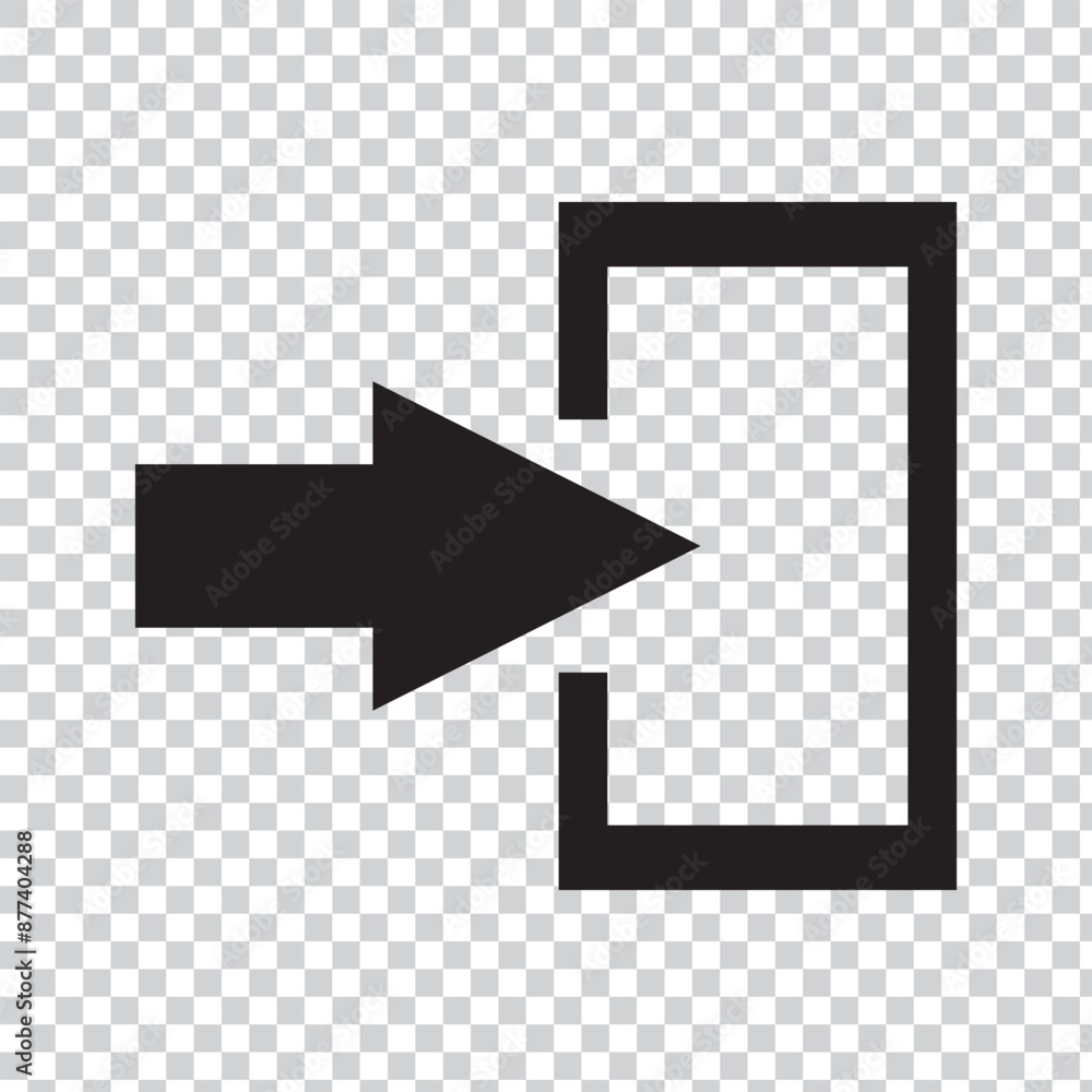Poster logout icon.vector logout icon template black color editable. log out icon symbol flat vector illust