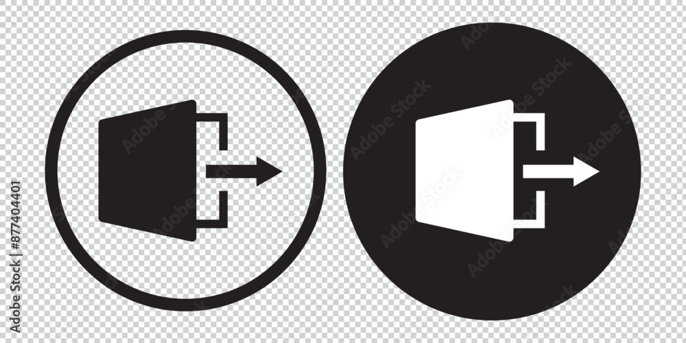 Poster logout icon.vector logout icon template black color editable. log out icon symbol flat vector illust