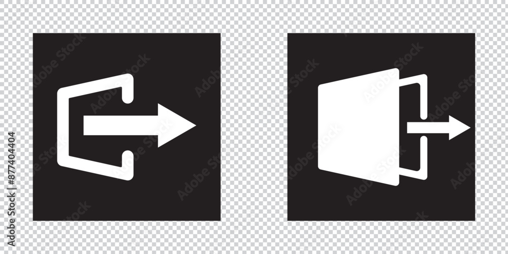Poster logout icon.vector logout icon template black color editable. log out icon symbol flat vector illust