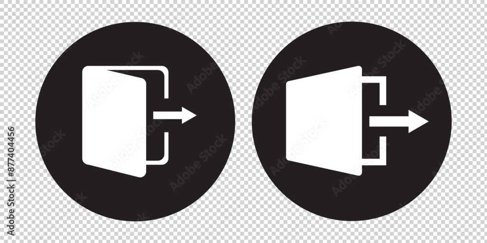Poster logout icon.vector logout icon template black color editable. log out icon symbol flat vector illust