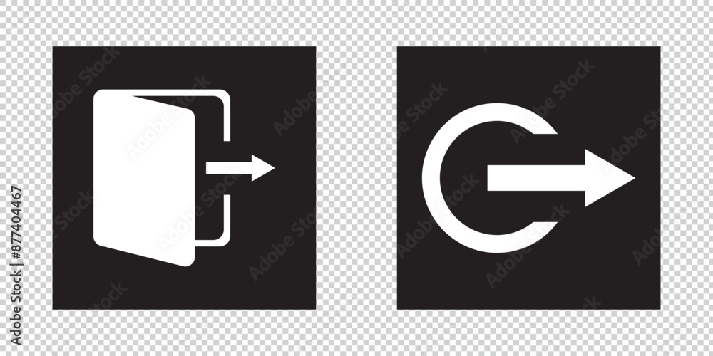 Poster logout icon.vector logout icon template black color editable. log out icon symbol flat vector illust