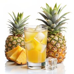 Pineapple juice in long glass