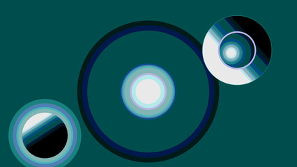 Technisches Design mit Kreisen. Musik, Audio, Media