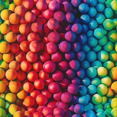 Colorful Gradient Plastic Balls Background
