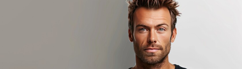 Obraz premium Portrait of a man with a serious expression