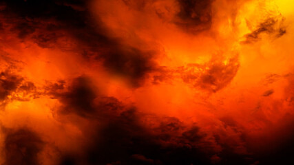 Black dark red orange yellow pattern background. Night sky fire explosion burst flame blaze smoke...