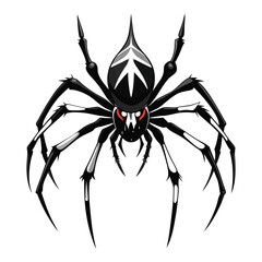 Halloween Spider  Silhouette Vector illustration