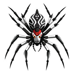 Halloween Spider  Silhouette Vector illustration