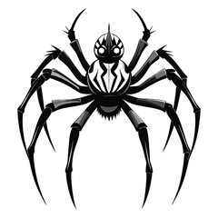 Halloween Spider  Silhouette Vector illustration