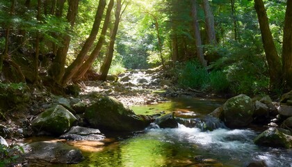 Fototapeta premium 美しい森の風景