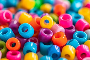 An up-close look at pony beads for DIY projects.