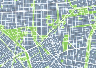 Fototapeta premium Urban Area Map Illustration