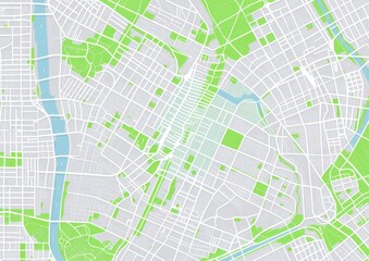 Urban Area Map Illustration