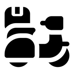 delivery bike icon for illustration