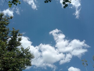 Sky with white cloud, good summer weather 