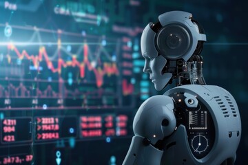 ai statistics and analytics background copy space