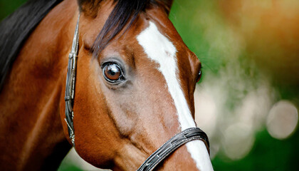 Eye of Arabian bay horse