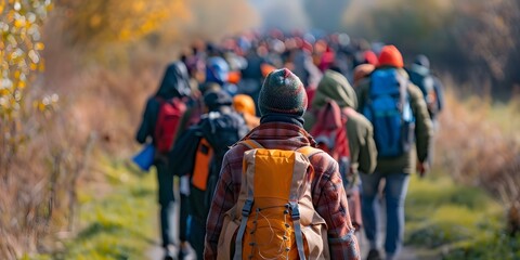 Fototapeta premium Challenges faced by African American asylum seekers in Europe due to illegal migration. Concept Illegal Migration, African American Asylum Seekers, Challenges in Europe, Legal Obstacles