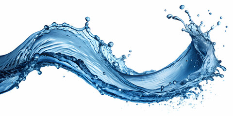 Obraz premium water wave splashing on white background