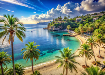 Fototapeta premium beach with palm trees