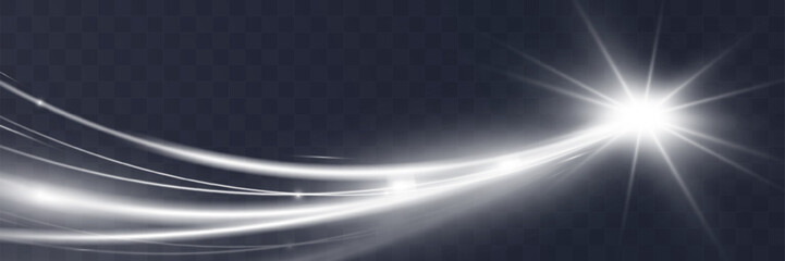 Light white wave shine effect,vector glow line sparkle shine. Silver wavy effects.	

