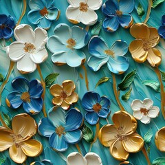Seamless abstract chunk paint leaves abstract pattern backgrounds