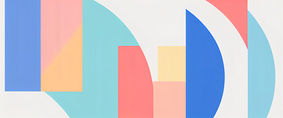 illustrazione con elementi geometrici a tema minimalista astratto contemporaneo