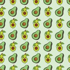 Dreaming Of Avocados Seamless Vector Pattern Design