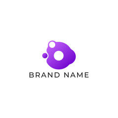 ILLUSTRATION LETTER O CIRCLE GRADIENT PURPLE COLOR WITH DOT TECH LOGO ICON TEMPLATE SIMPLE DESIGN ELEMENT VECTOR