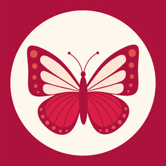 Clip art of hand drawn butterfly on isolated background. Design for mother’s day, spring and summer celebration, scrapbooking, wedding invitation, home decor, paper craft.  