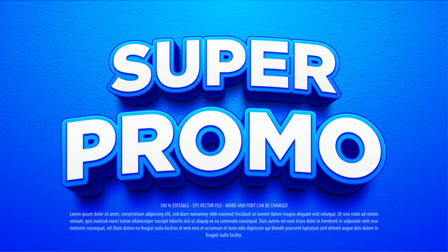 Super promo text effect, editable text sales style