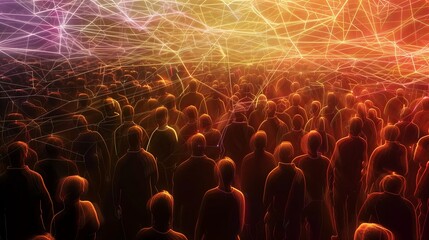 Conceptual representations of collective intelligence and spiritual awakening, focusing on the impact of AI, ethics, and community on human consciousness.