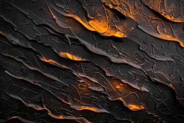Black and orange abstract background with a metallic texture