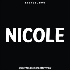 NICOLE LUXURY ELEGANT FONT SERIES, VECTOR TYPESET