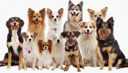 Group of twelve dogs