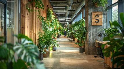 Naklejka premium Eco-Friendly Office Haven