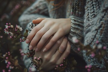 Fototapeta premium natural hands of a women model
