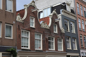 Amsterdam Haarlemmerdijk Street Twin Bell Gables, Netherlands