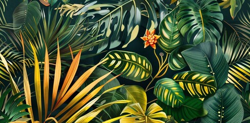 background with green plants