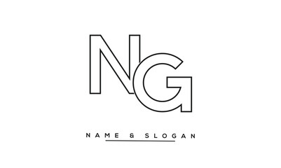 GN, NG, G, N  Abstract Letters Logo Monogram