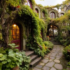 Fototapeta premium Picturesque and enchanting cottages in various fantasy and historical styles.