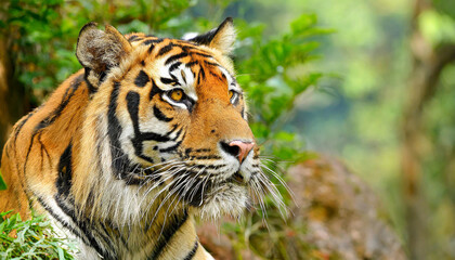Fototapeta premium Head of sumateran tiger
