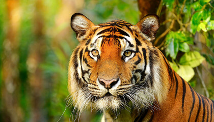 Naklejka premium Head of sumateran tiger