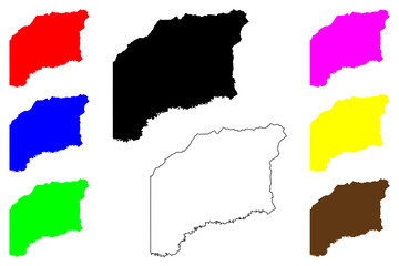 Vichada Department (Colombia, Republic of Colombia, Departments of Colombia) map vector illustration, scribble sketch Department of Vichada map....