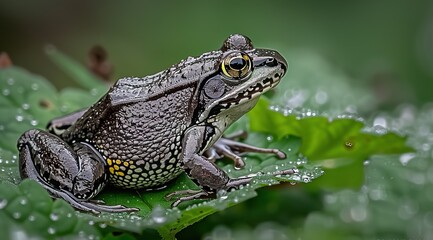 Fototapeta premium frog on the grass