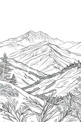 landscape with mountains