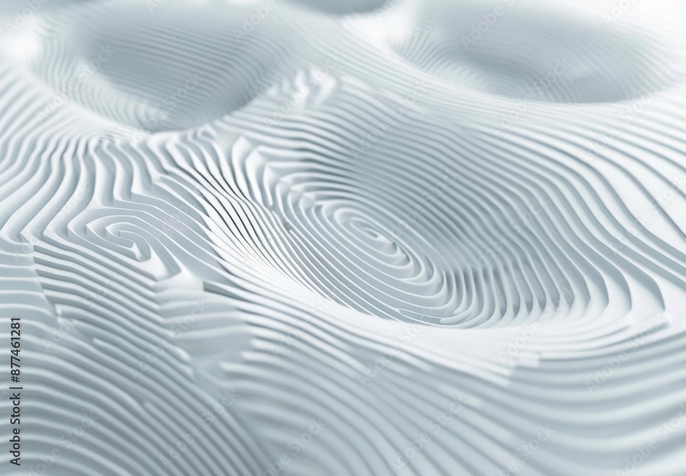 Poster abstract white 3d pattern with ripple effect for design background